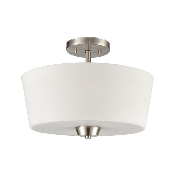 Winslow 15 Wide 3-Light Semi Flush Mount - Brushed Nickel Image 2