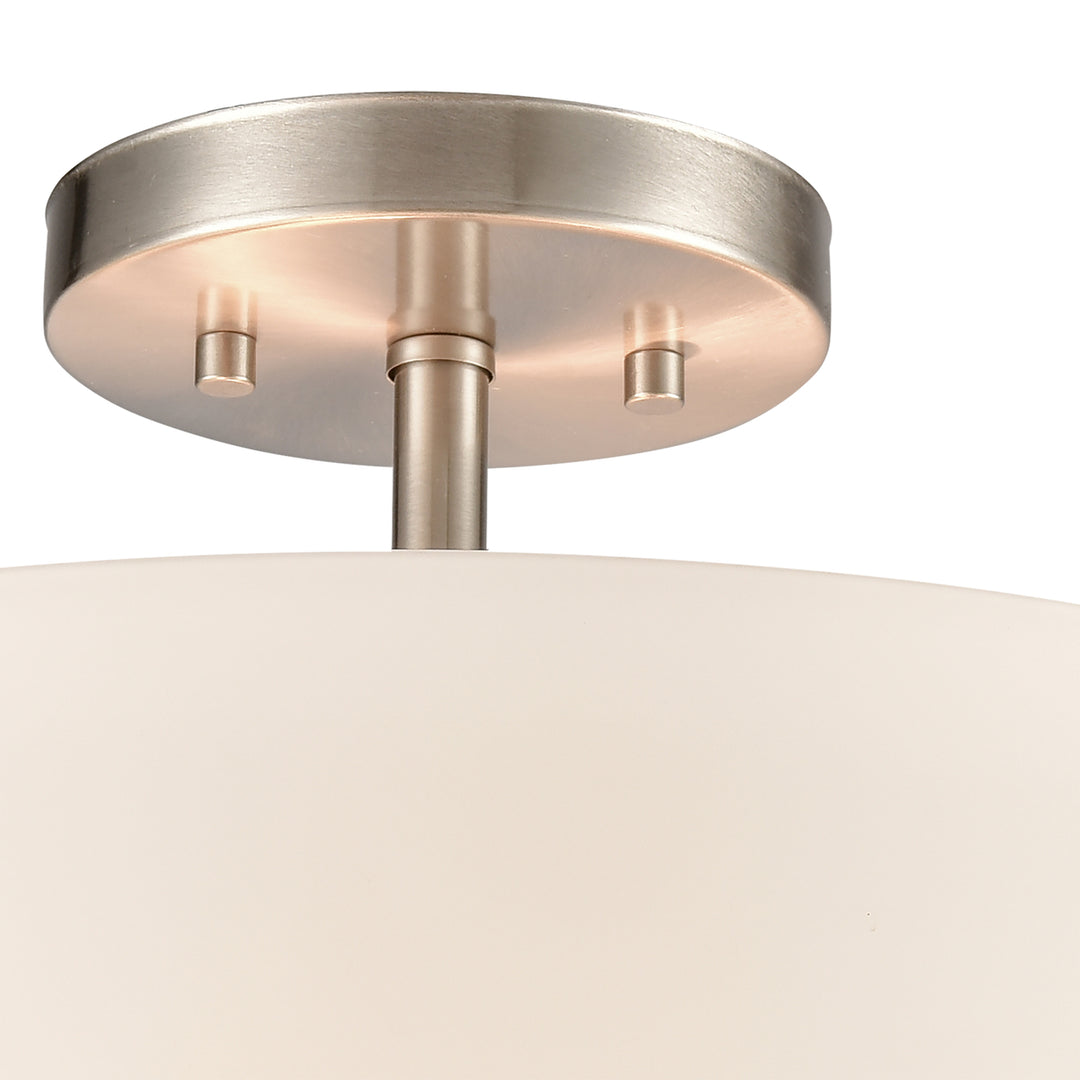 Winslow 15 Wide 3-Light Semi Flush Mount - Brushed Nickel Image 4