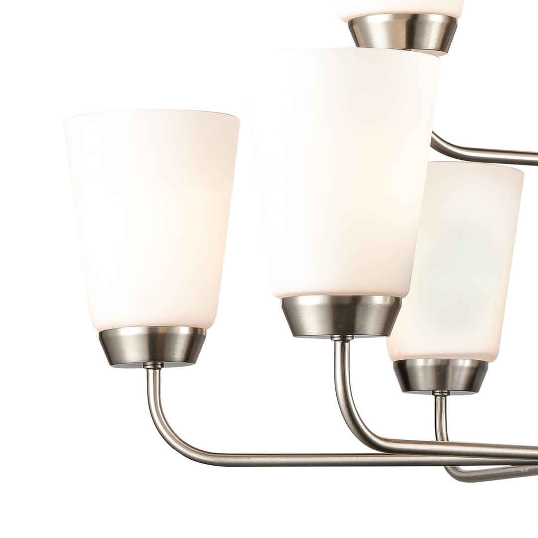 Winslow 30 Wide 9-Light Chandelier - Brushed Nickel Image 3