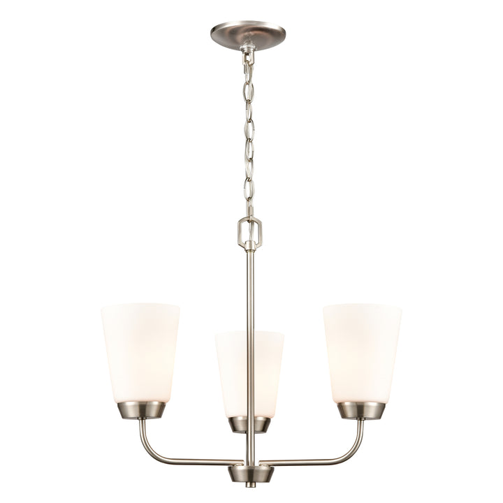 Winslow 19 Wide 3-Light Chandelier - Brushed Nickel Image 1