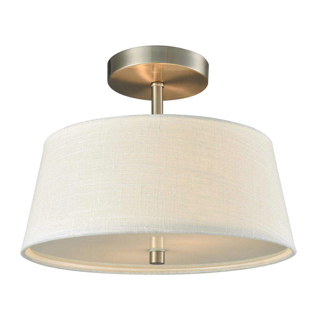 Morgan 15 Wide 2-Light Semi Flush Mount - Brushed Nickel Image 1