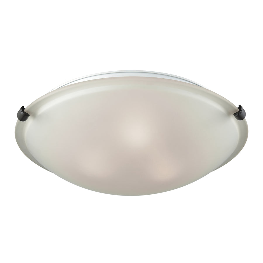 Sunglow 17 Wide 3-Light Flush Mount - Brushed Nickel Image 1