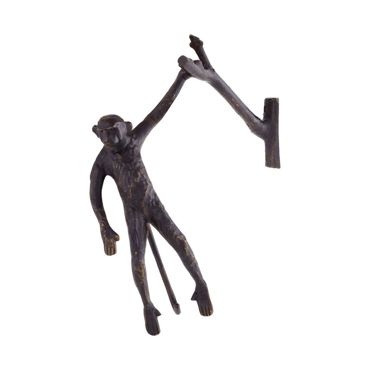 Aluminum Monkey Wall Hook - Dark Image 1