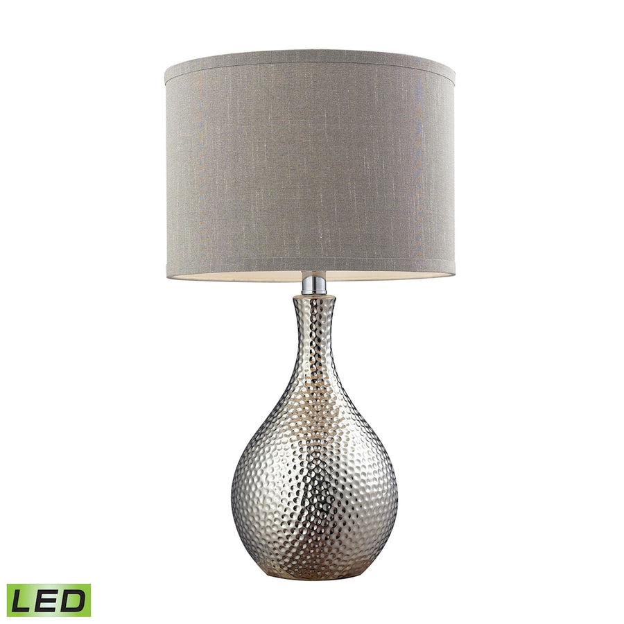 Hammered Chrome 21.5 High 1-Light Table Lamp Image 1