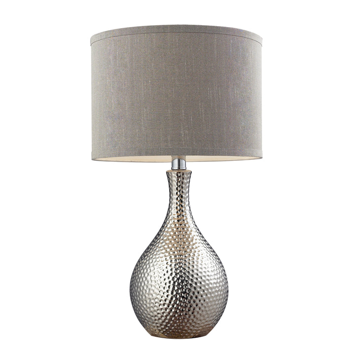 Hammered Chrome 21.5 High 1-Light Table Lamp Image 2