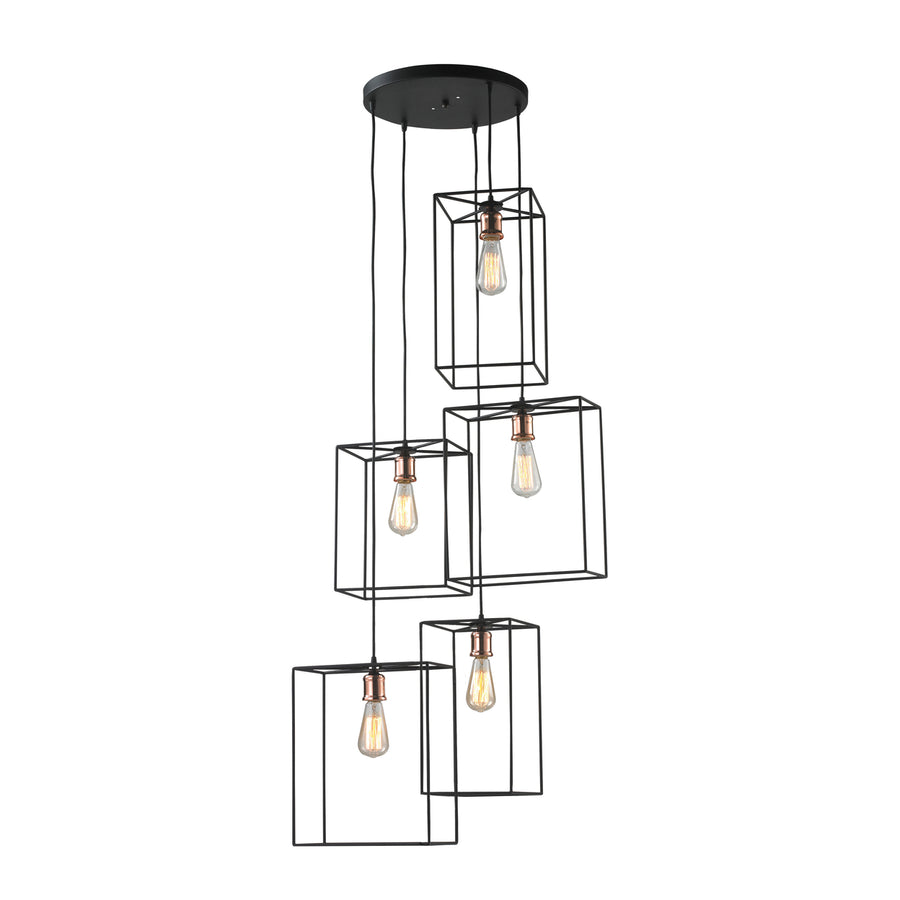 Box 21 Wide 5-Light Pendant - Oil Rubbed Bronze Image 1