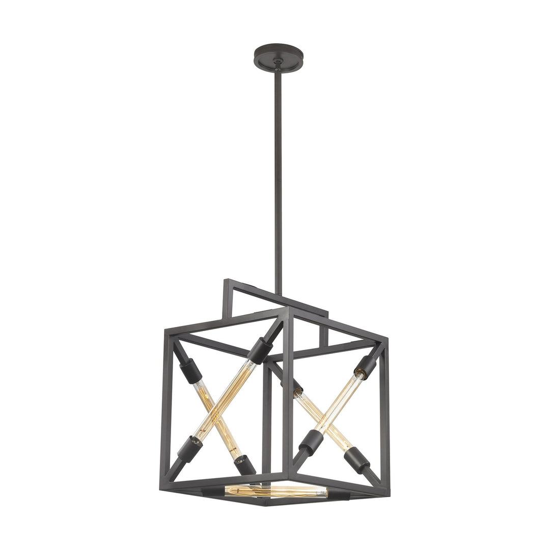 Box Tube 16 Wide 5-Light Pendant - Oil Rubbed Bronze Image 1