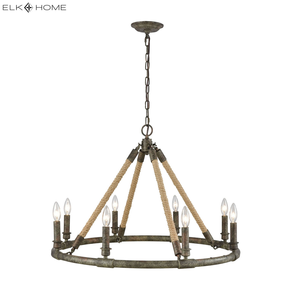 Big Sugar 30 Wide 8-Light Chandelier - Brown Gray with Natural Image 2