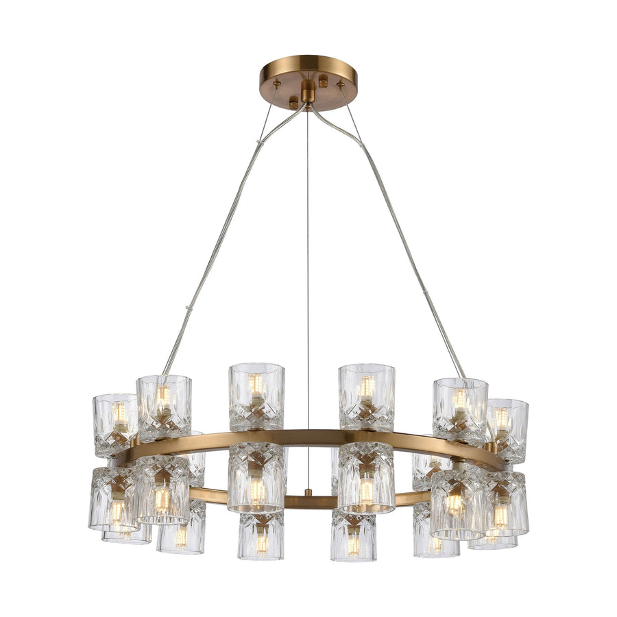 Double Vision 25 Wide 24-Light Chandelier - Clear Image 1