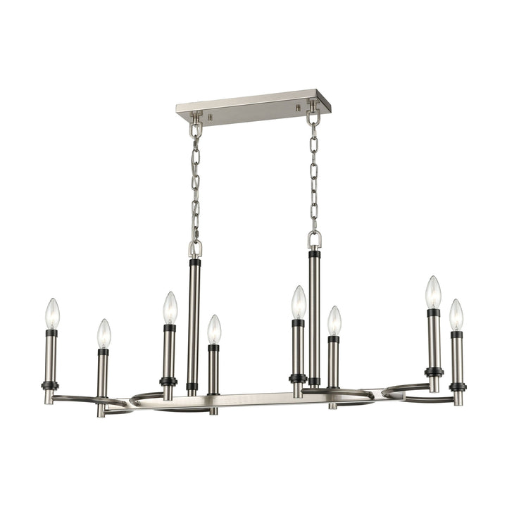 Sunsphere 36 Wide 8-Light Chandelier - Satin Nickel Image 1