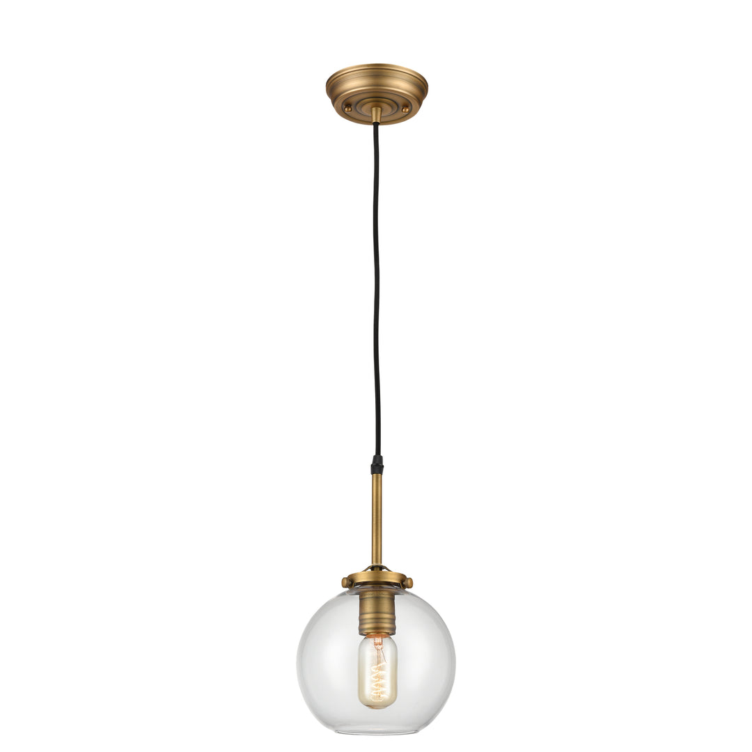 Mountain Creek 7 Wide 1-Light Mini Pendant - Aged Brass Image 1