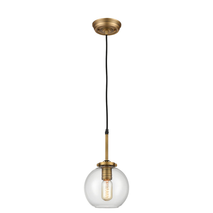 Mountain Creek 7 Wide 1-Light Mini Pendant - Aged Brass Image 1