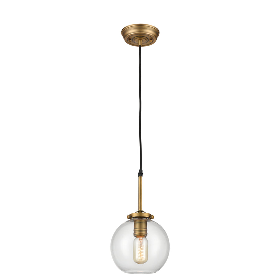 Mountain Creek 7 Wide 1-Light Mini Pendant - Aged Brass Image 1