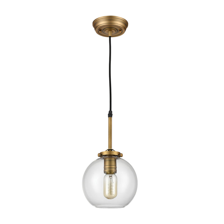 Mountain Creek 7 Wide 1-Light Mini Pendant - Aged Brass Image 2