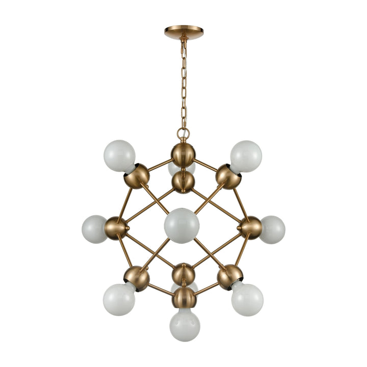 Grow from Here 10-Light Chandelier in Satin Brass Image 2