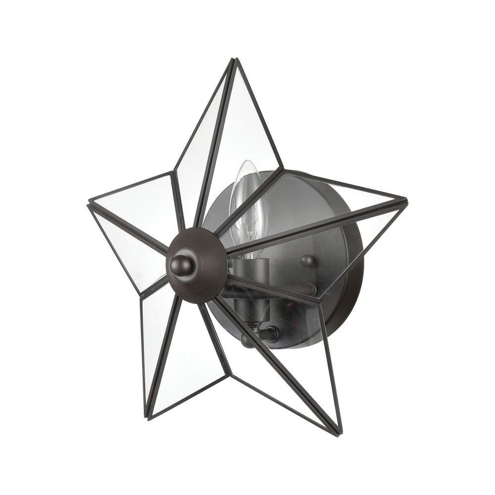 Moravian Star 12 High 1-Light Sconce - Oil Rubbed Bronze Image 2