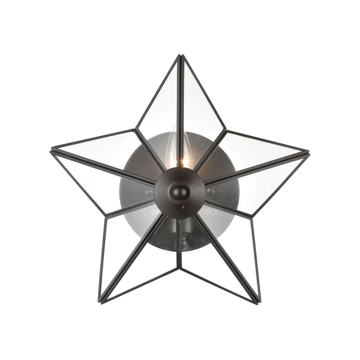 Moravian Star 12 High 1-Light Sconce - Oil Rubbed Bronze Image 3