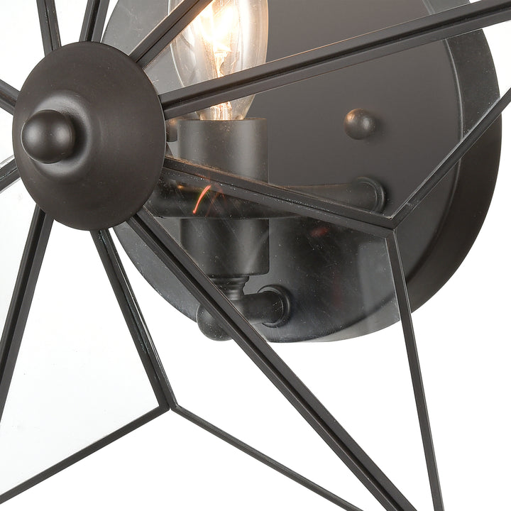 Moravian Star 12 High 1-Light Sconce - Oil Rubbed Bronze Image 4