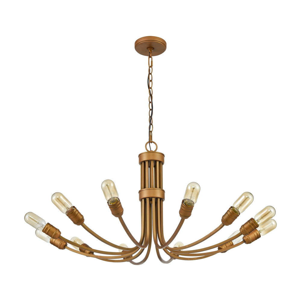 Conway 31 Wide 12-Light Chandelier - Painted Aged Brass Image 2