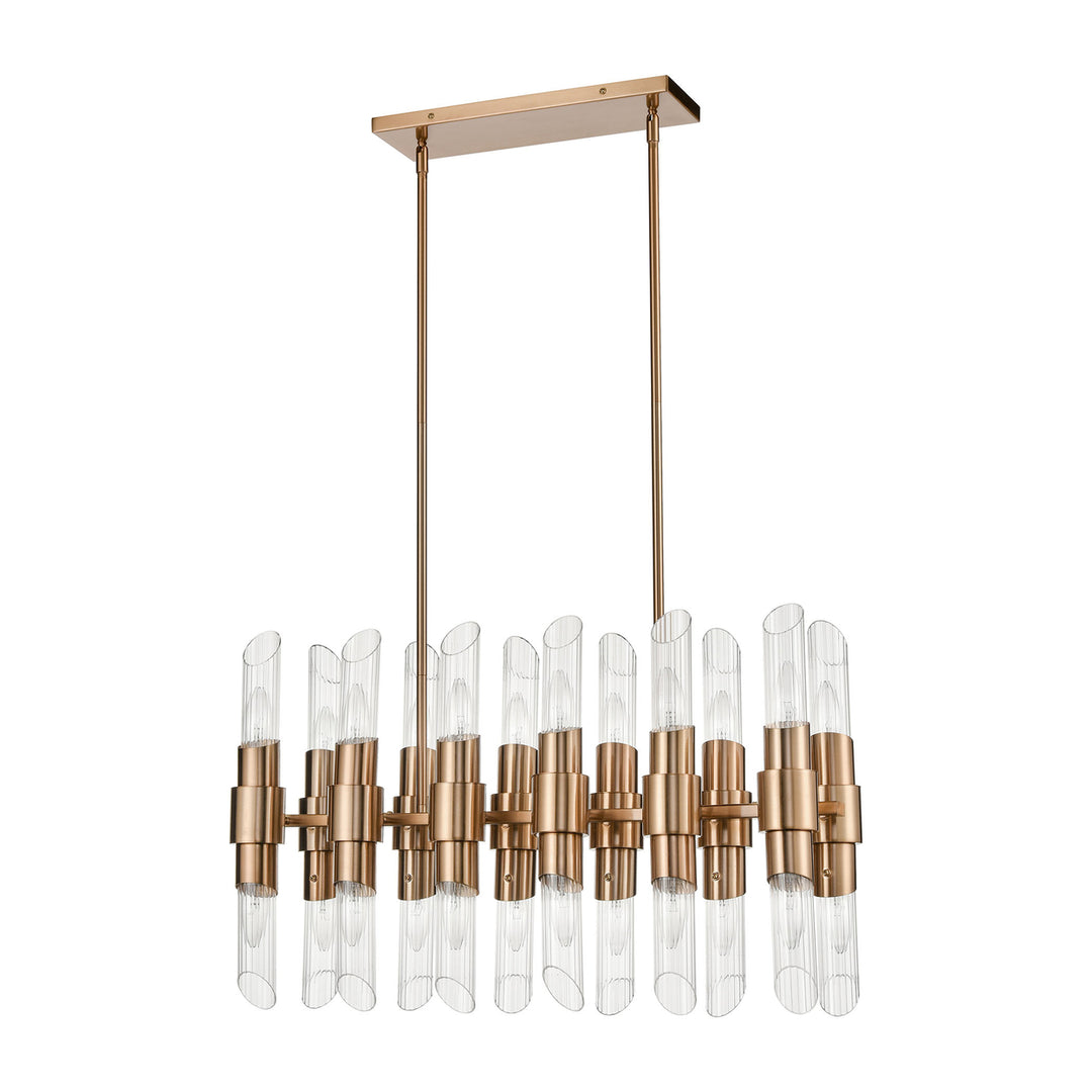 Carisbrooke 28.75 Wide 24-Light Linear Chandelier - Burnished Brass Image 2