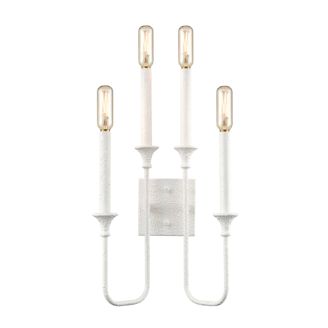 Edward 33 High 2-Light Sconce - Matte White Image 1