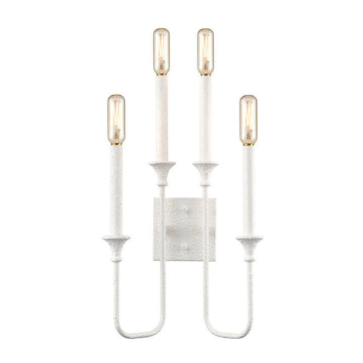 Edward 33 High 2-Light Sconce - Matte White Image 1