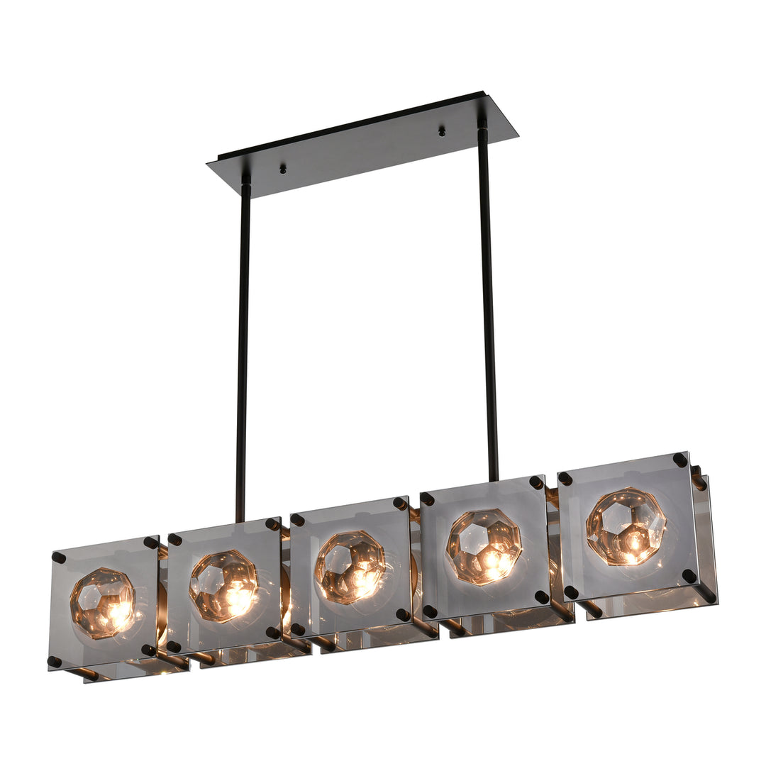 Brilliance 43 Wide 5-Light Linear Chandelier - Oil Rubbed Bronze Image 1