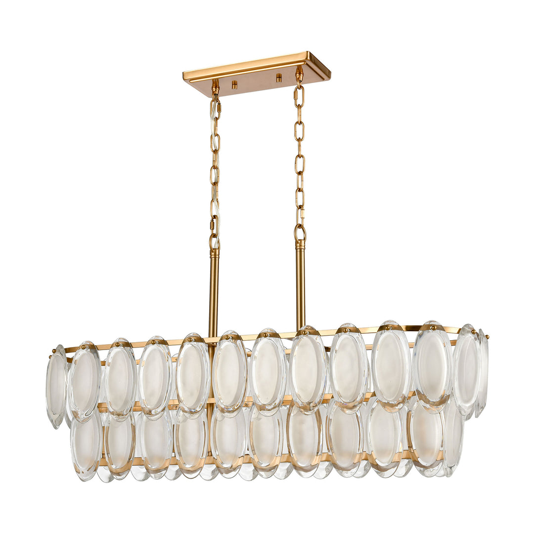 Curiosity 32 Wide 5-Light Linear Chandelier - Aged Brass Image 2