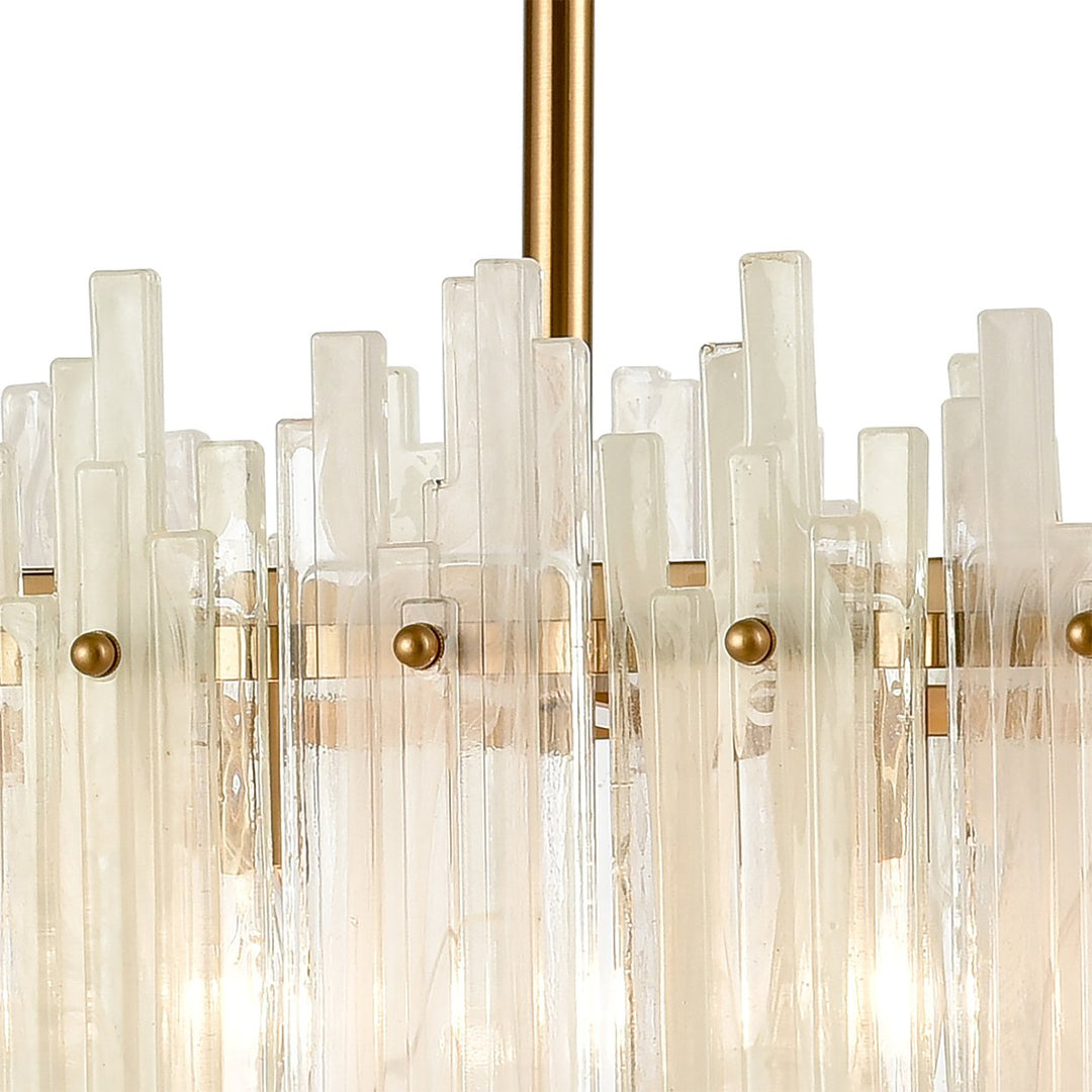 Brinicle 36 Wide 6-Light Linear Chandelier - Aged Brass Image 4