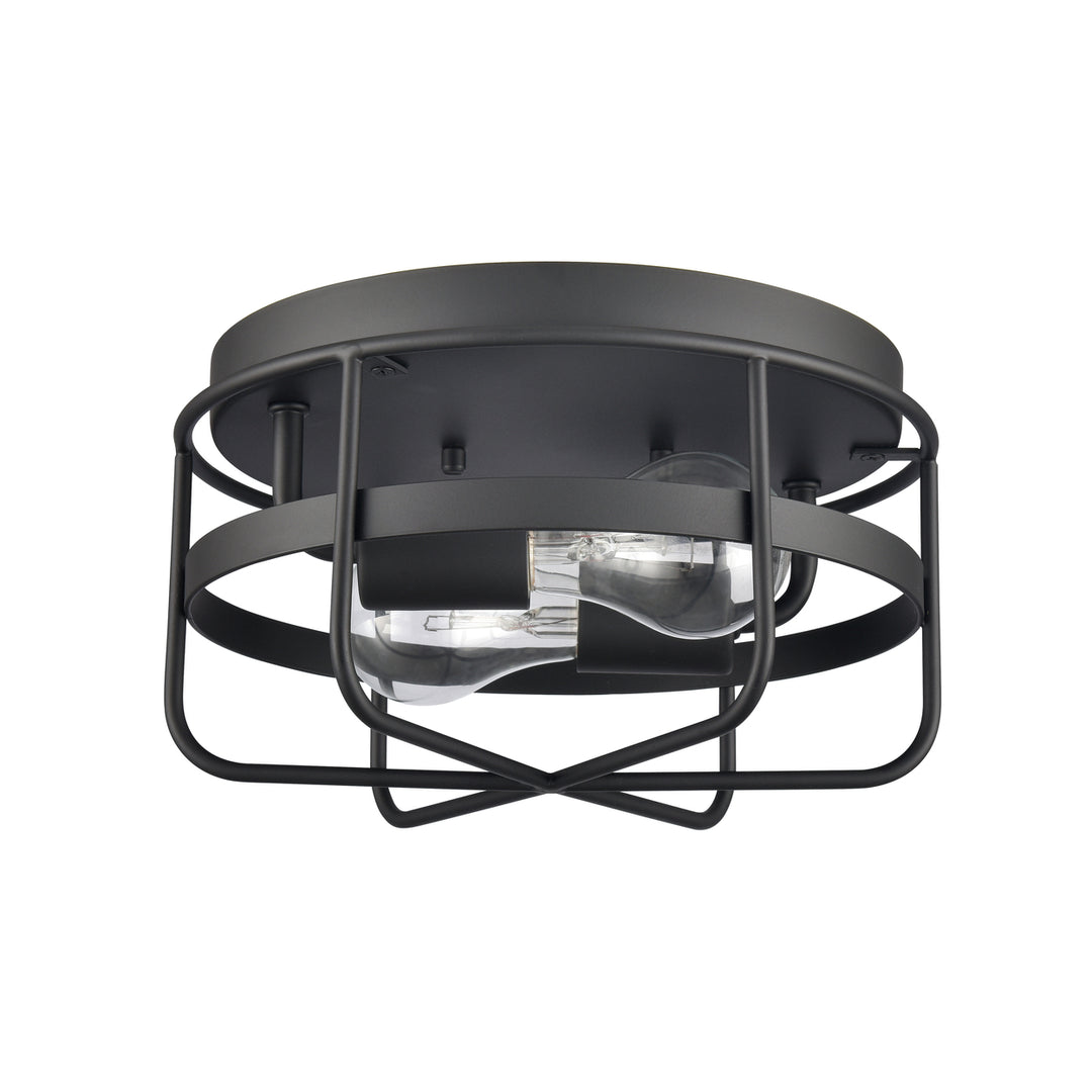 Gael 10 Wide 2-Light Flush Mount - Matte Black Image 2