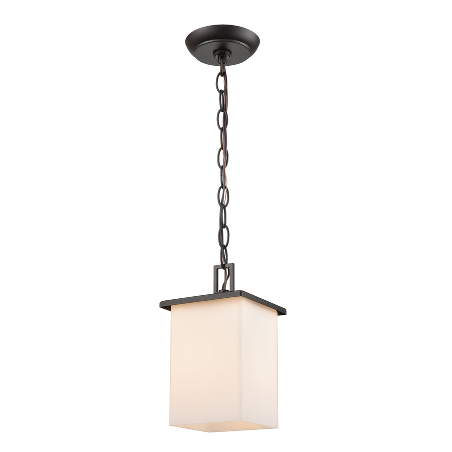 Broad Street 5.5 Wide 1-Light Outdoor Pendant - Textured Matte Black Image 1