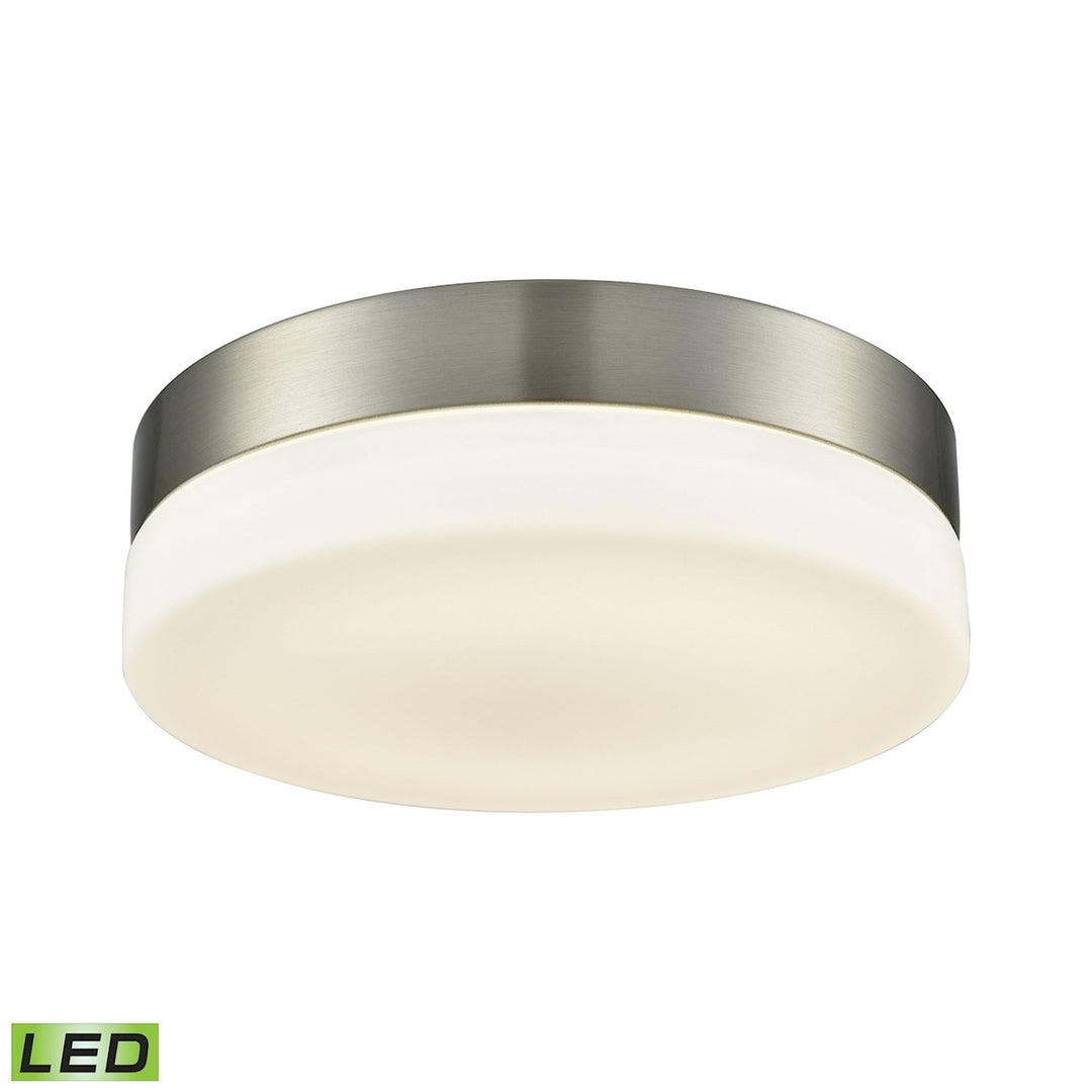 Holmby 9 Wide 1-Light Flush Mount - Satin Nickel Image 1