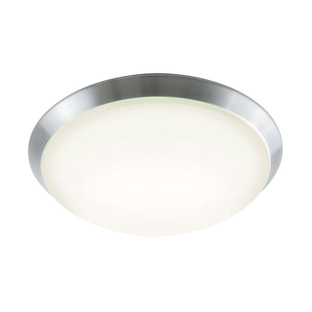 Luna 36-Light Flush Mount in Brushed Aluminum with Polycarbonate Diffuser - Integrated LED - Small Image 1