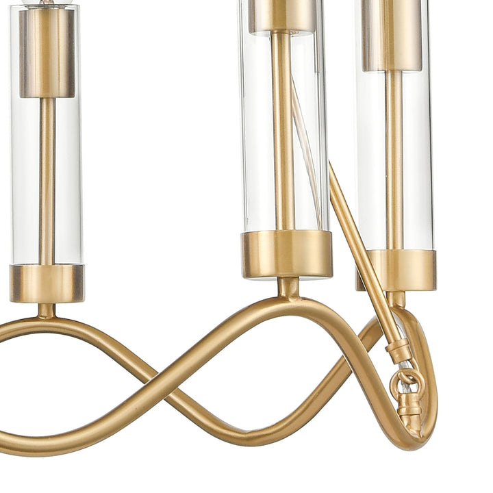 Celsius 27 Wide 6-Light Chandelier - Satin Brass Image 5