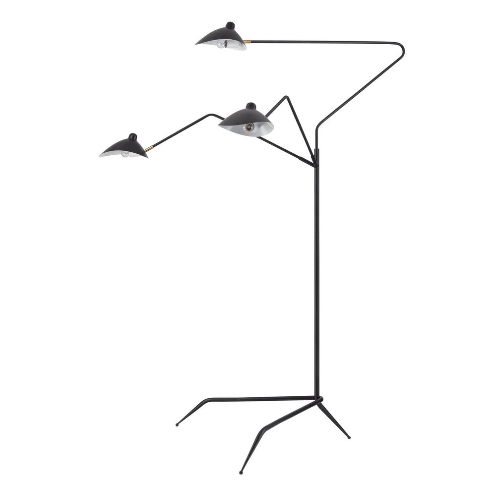 Risley 81.5 High 3-Light Floor Lamp - Matte Black Image 2