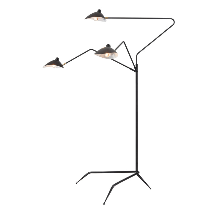 Risley 81.5 High 3-Light Floor Lamp - Matte Black Image 3