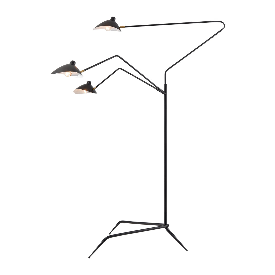 Risley 81.5 High 3-Light Floor Lamp - Matte Black Image 7