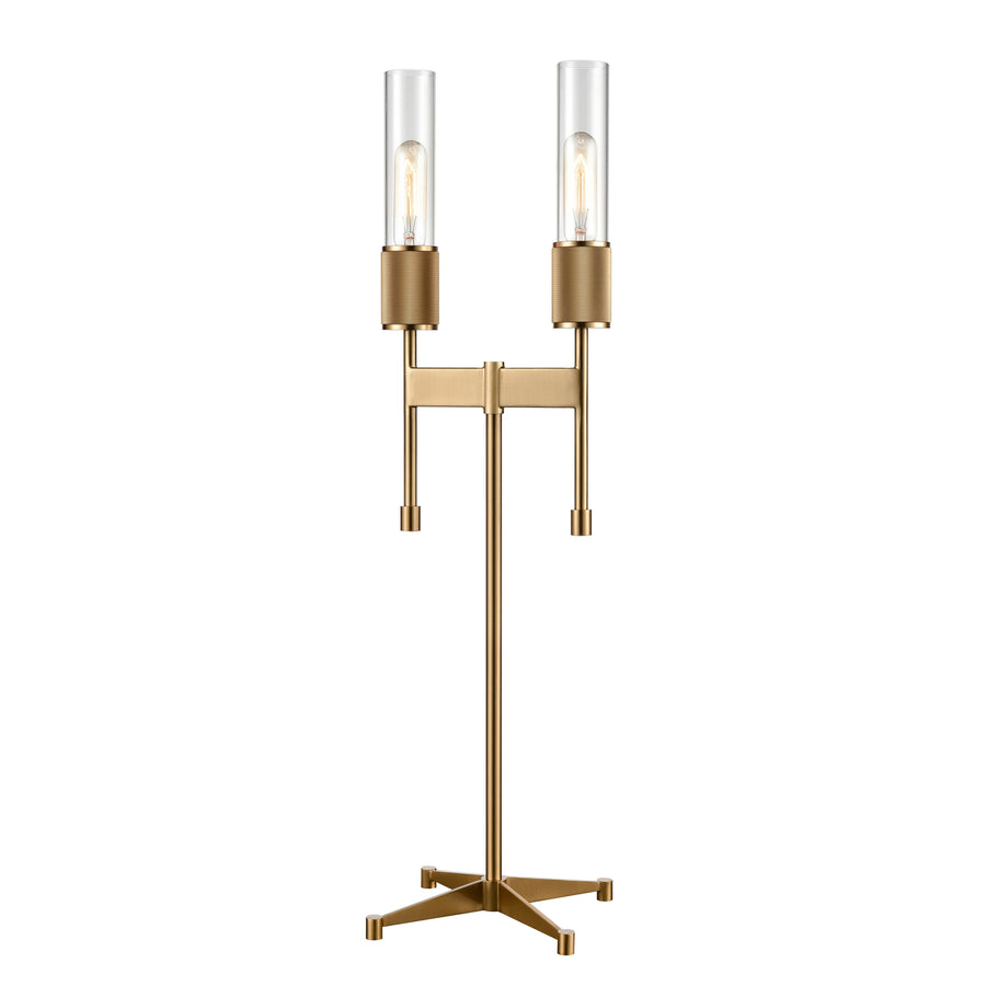 Beaconsfield 32 High 2-Light Desk Lamp - Aged Brass Image 1