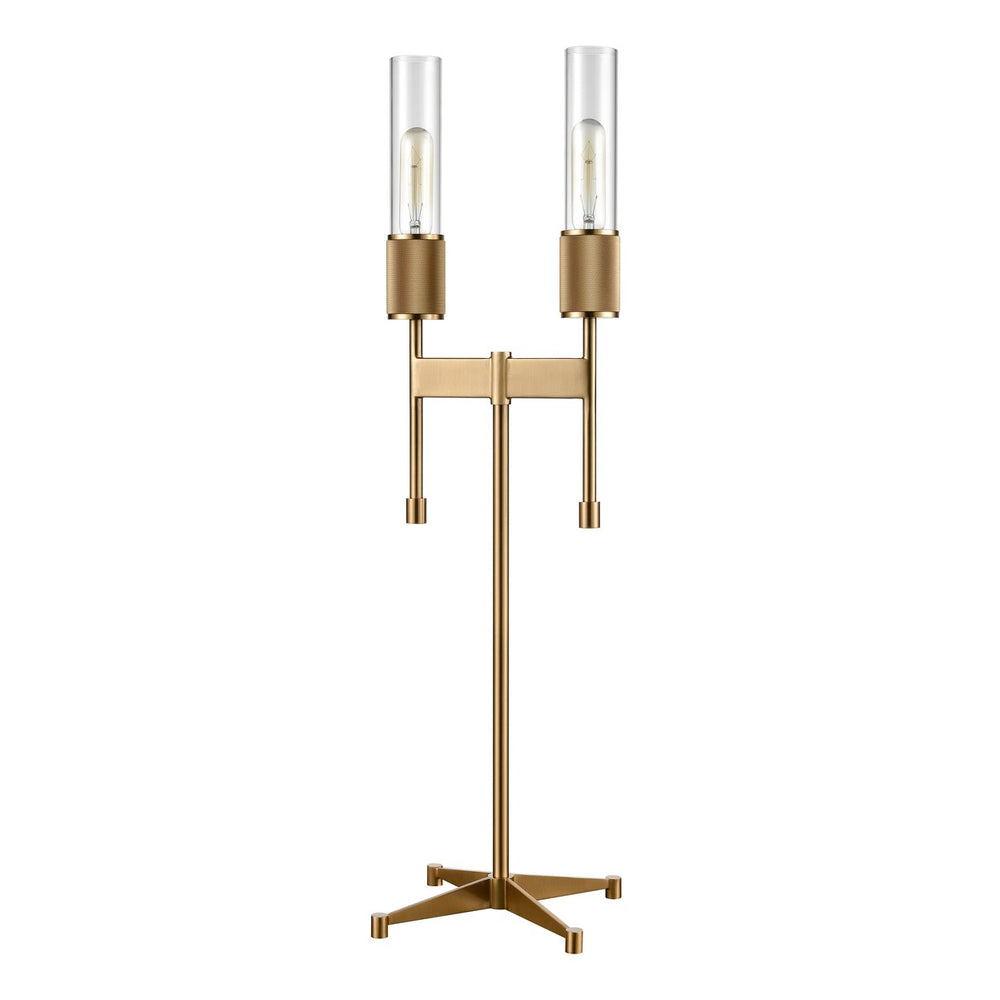 Beaconsfield 32 High 2-Light Desk Lamp - Aged Brass Image 2
