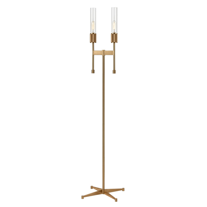 Beaconsfield 65 High 2-Light Floor Lamp - Aged Brass Image 1