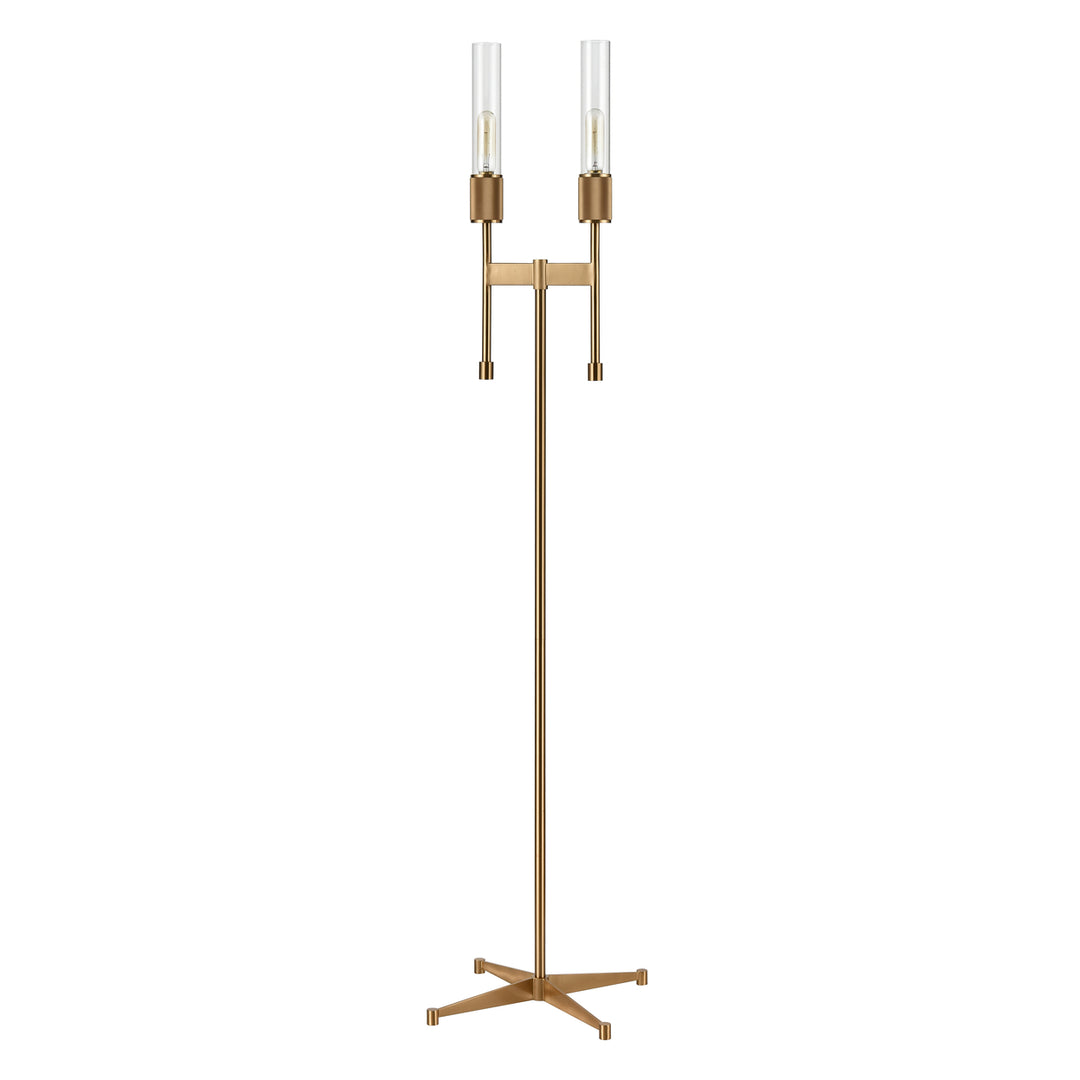 Beaconsfield 65 High 2-Light Floor Lamp - Aged Brass Image 2