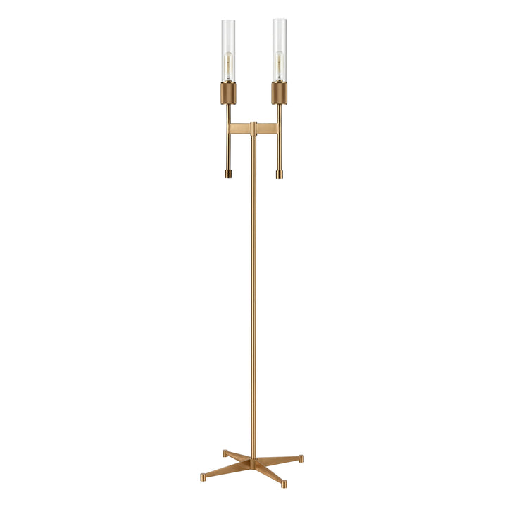 Beaconsfield 65 High 2-Light Floor Lamp - Aged Brass Image 2