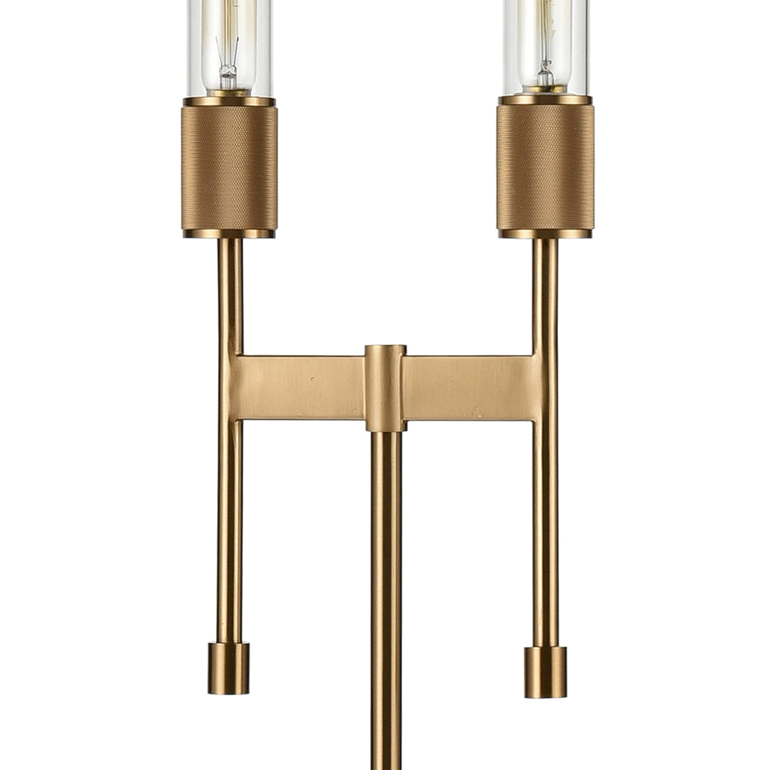 Beaconsfield 65 High 2-Light Floor Lamp - Aged Brass Image 3