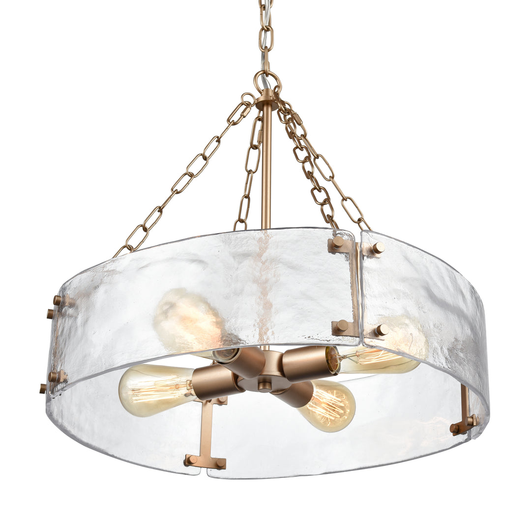 Cristata 20 Wide 4-Light Pendant - Aged Brass Image 3