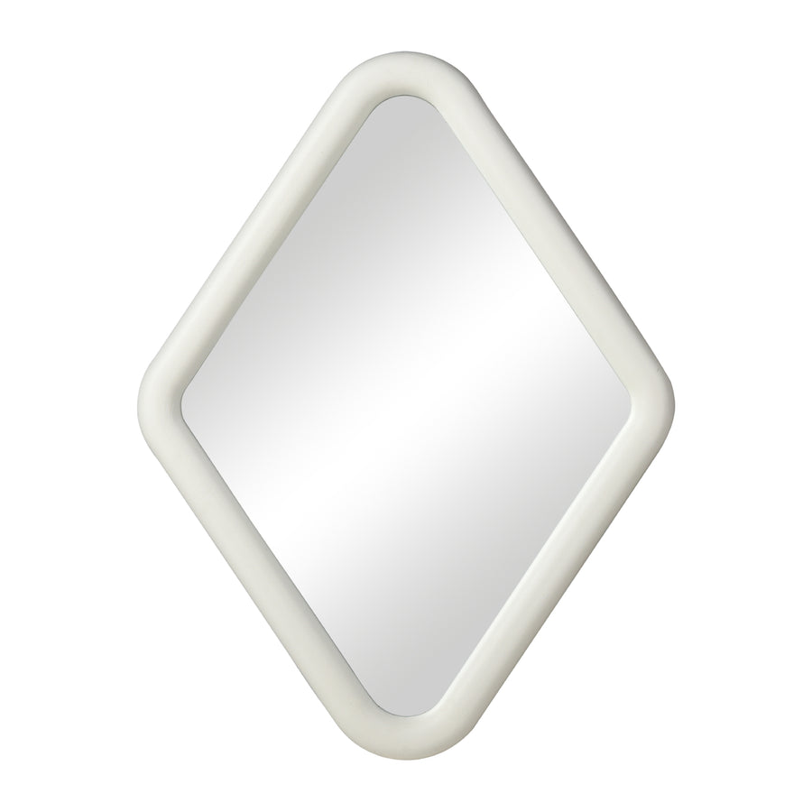 Diamond Wall Mirror - Whitewash Image 1