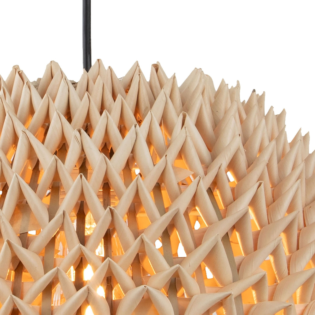 Durian 14 Wide 1-Light Pendant - Natural Image 3