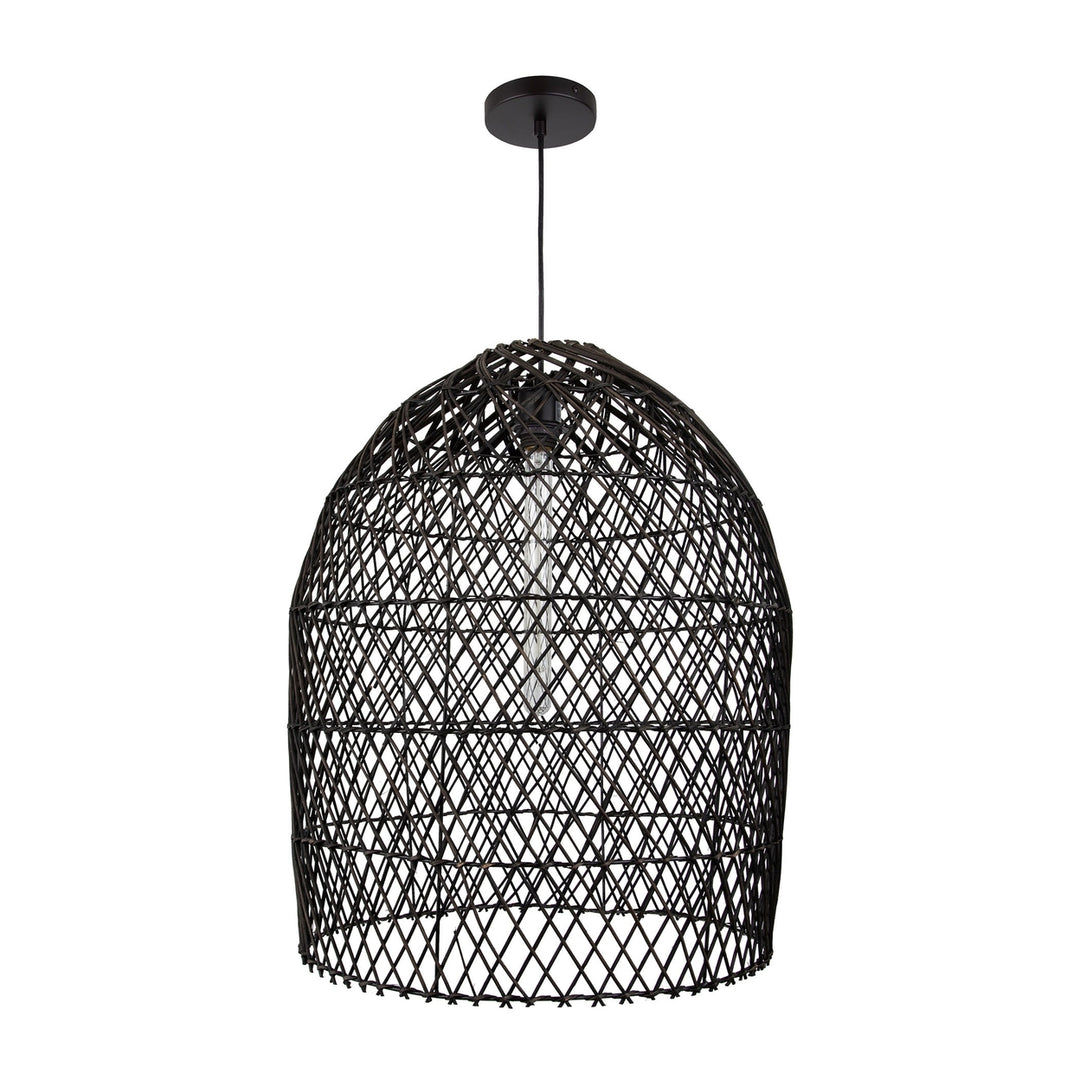 Tabuk 19 Wide 1-Light Pendant - Black Image 2