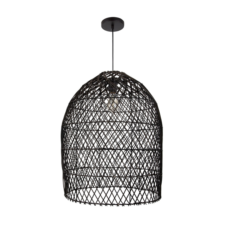 Tabuk 19 Wide 1-Light Pendant - Black Image 4