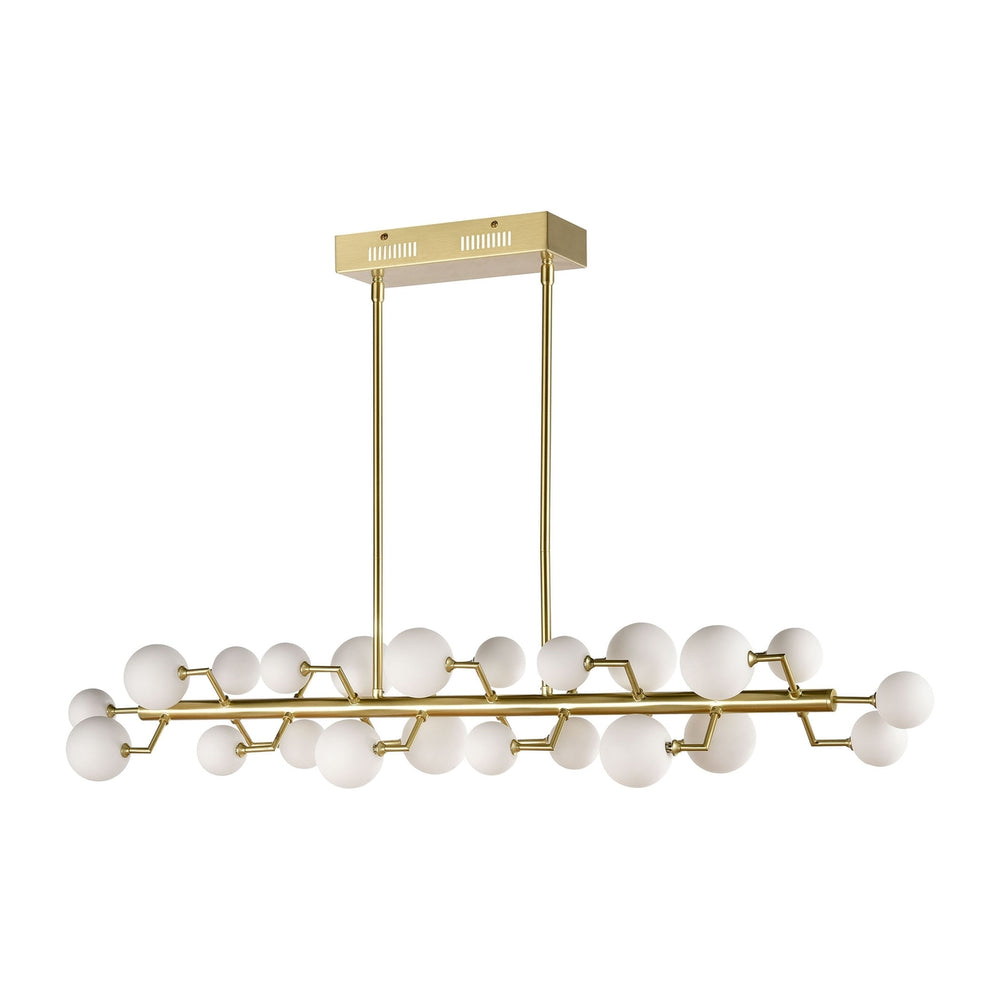 Keir 43.31 Wide 22-Light Linear Chandelier - Brass Image 2