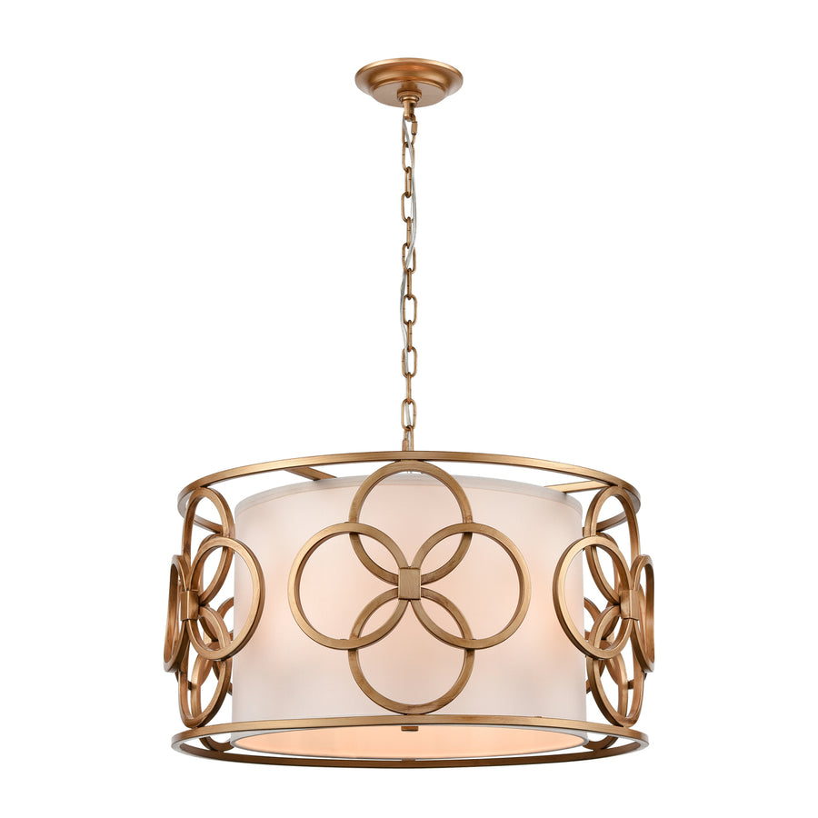 Botanic Avenue 22 Wide 4-Light Pendant - Antique Gold Image 1